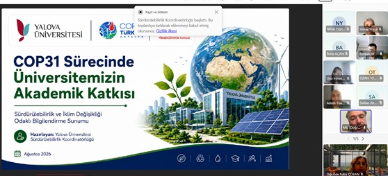 TSHMYO, COP31 Sürecinde Sürdürülebilirlik Toplantısında Yerini Aldı