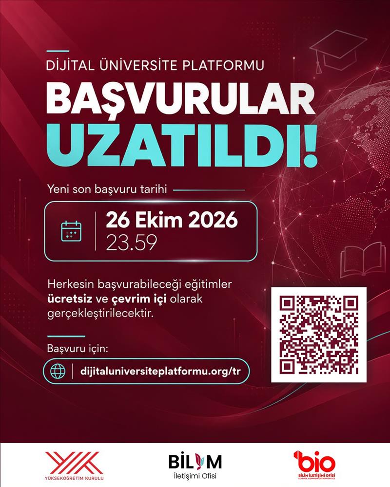 Yükseköğretim Kurulu himayesinde hayata geçirilen Dijital Üniversite Platformu için başvurular uzatıldı!